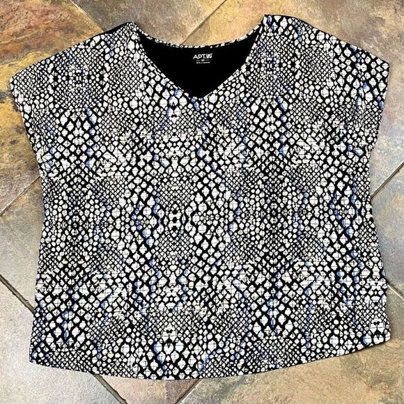 APT. 9 Women’s Snakeskin Short Sleeve Blouse 2X - Picture 5 of 9